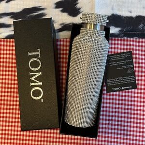 TOMO Silver Rhinestone Water Bottle
